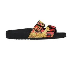 Womens Versace Jeans Couture Baroque Slide Sandals EU 38 US 8 NIB